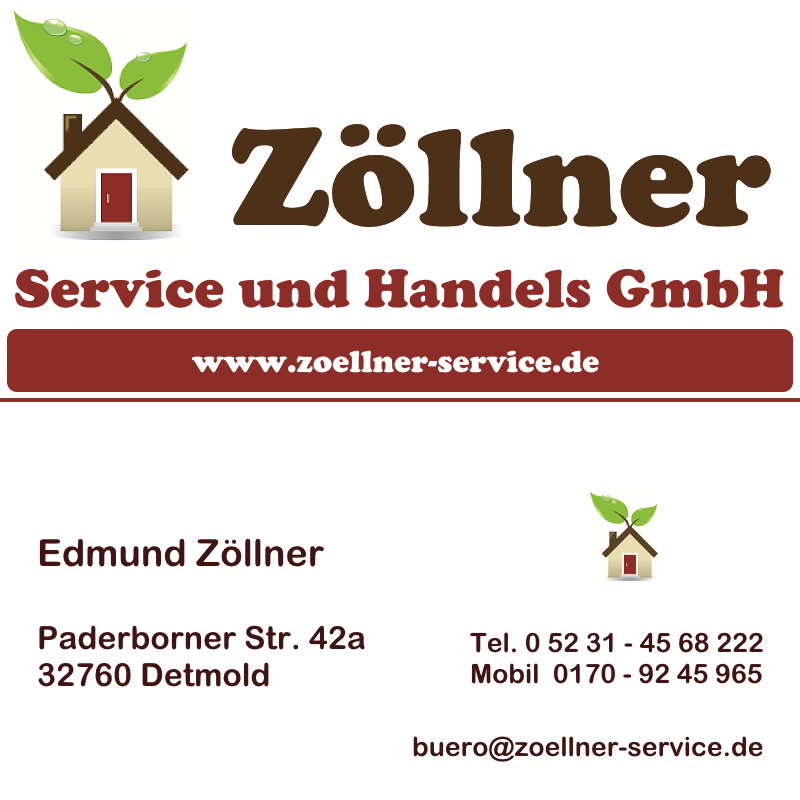 Zöllner Service und Handels GmbH - Schriftzug Logo und Visitenkarte
