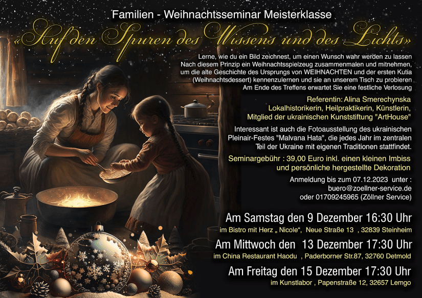 Familien - Weihnachtsseminar - auf den Spuren des Wissens und des Lichts